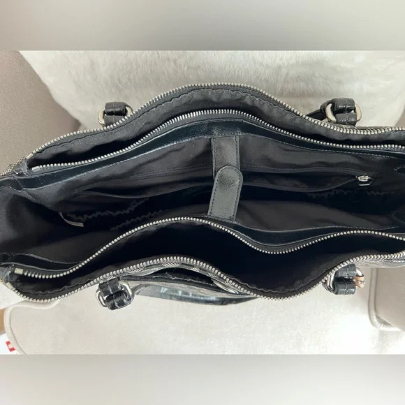 PRE-OWNED Coach Diaper Bag Tote Grey/Black Large - Picture 10 of 13